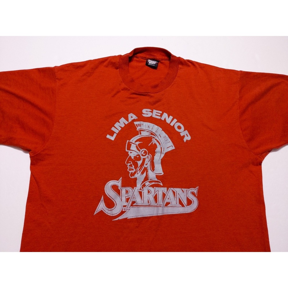 Vintage Screen Stars Best LIMA SENIOR HIGH SCHOOL Spartans Ohio T-Shirt USA XL - Picture 3 of 8